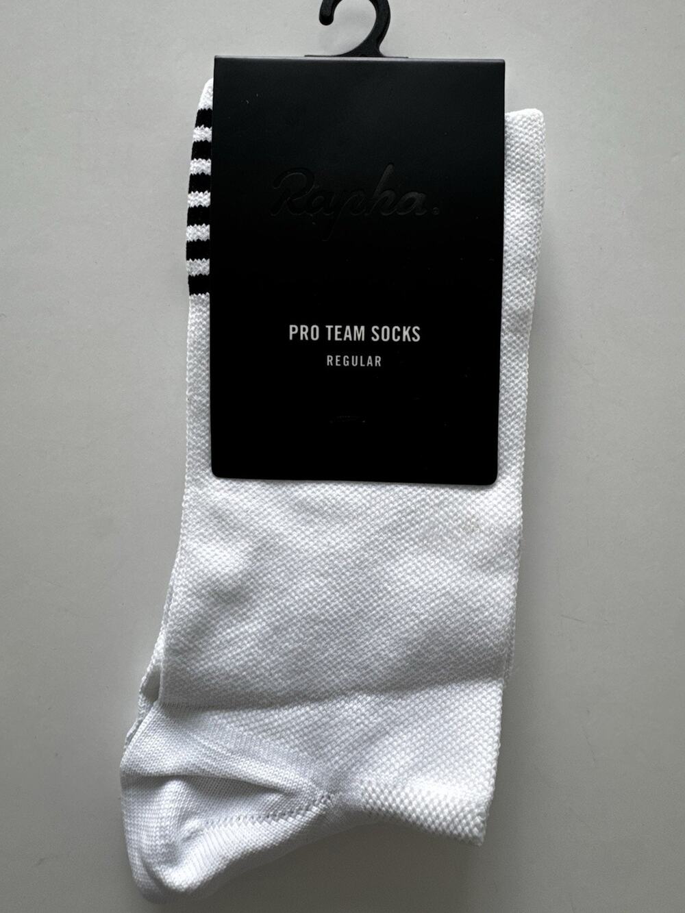 Rapha Pro Team Socks Unisex Size Large White Regular Fit Performance Cycling